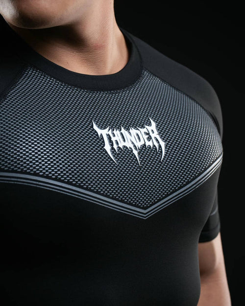 COMPRESSION FIT T-SHIRTS GREY/BLACK (OVERLOAD T1)