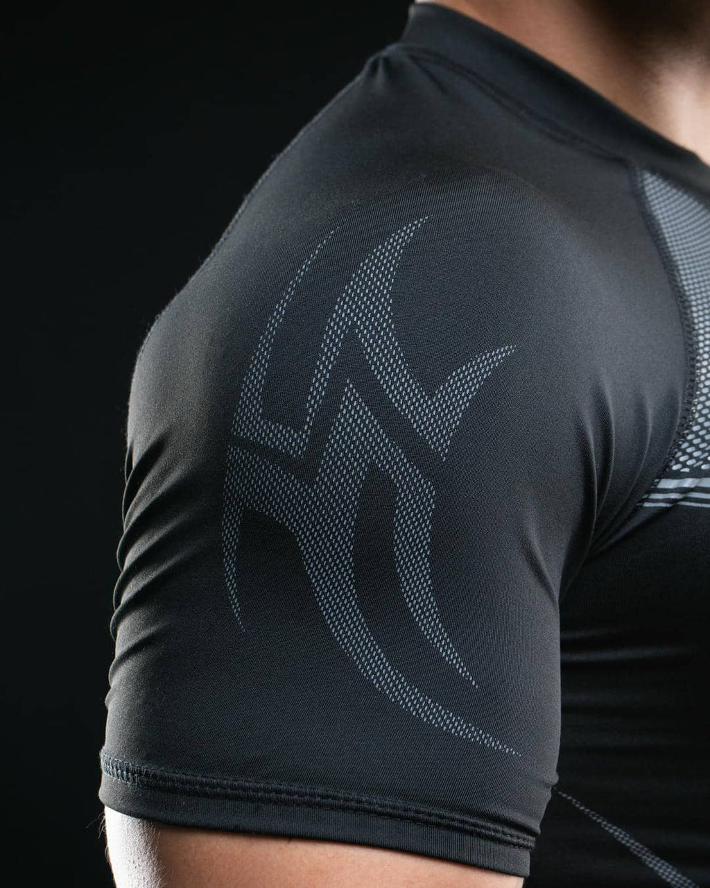 COMPRESSION FIT T-SHIRTS GREY/BLACK (OVERLOAD T1)