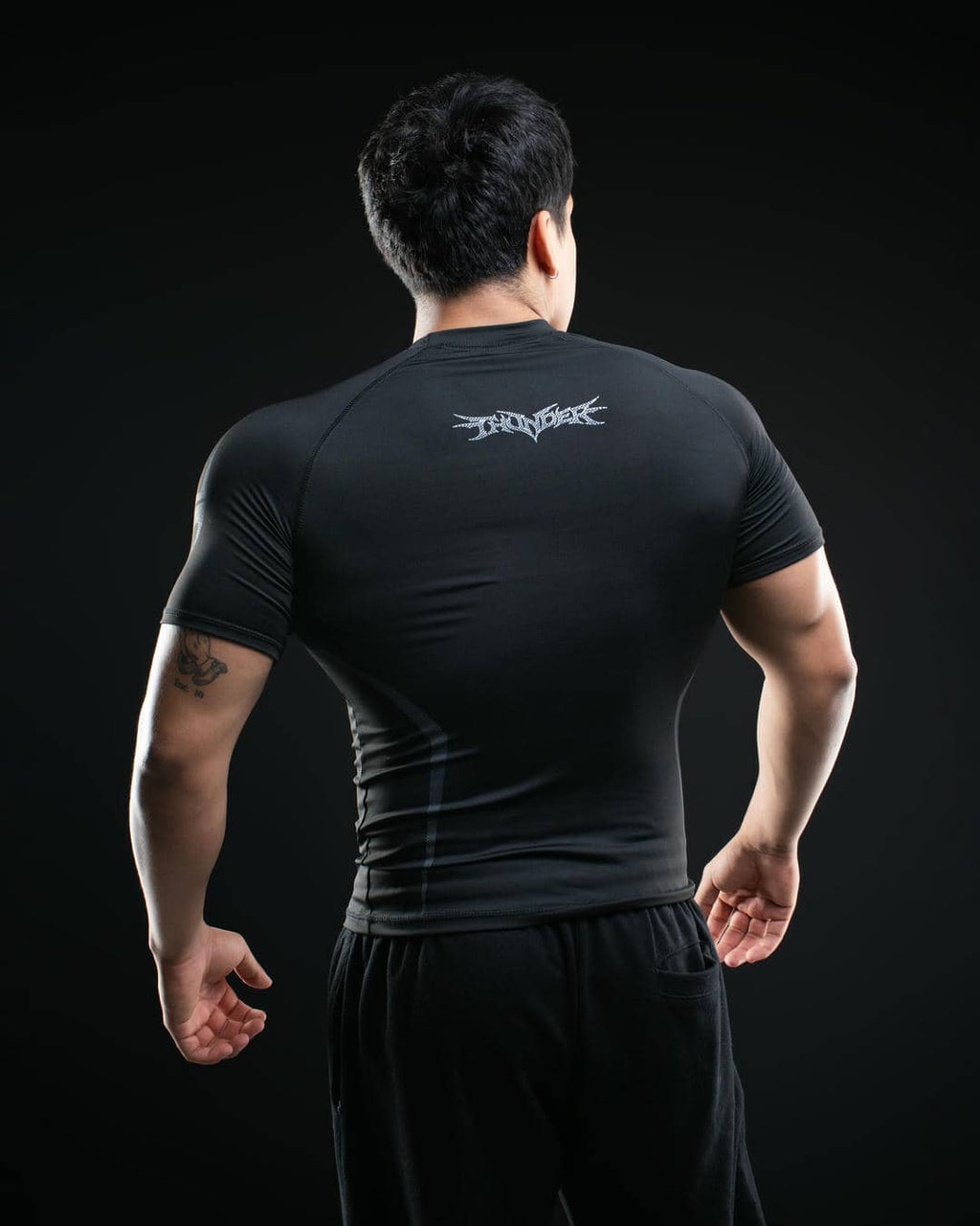 COMPRESSION FIT T-SHIRTS GREY/BLACK (OVERLOAD T1)