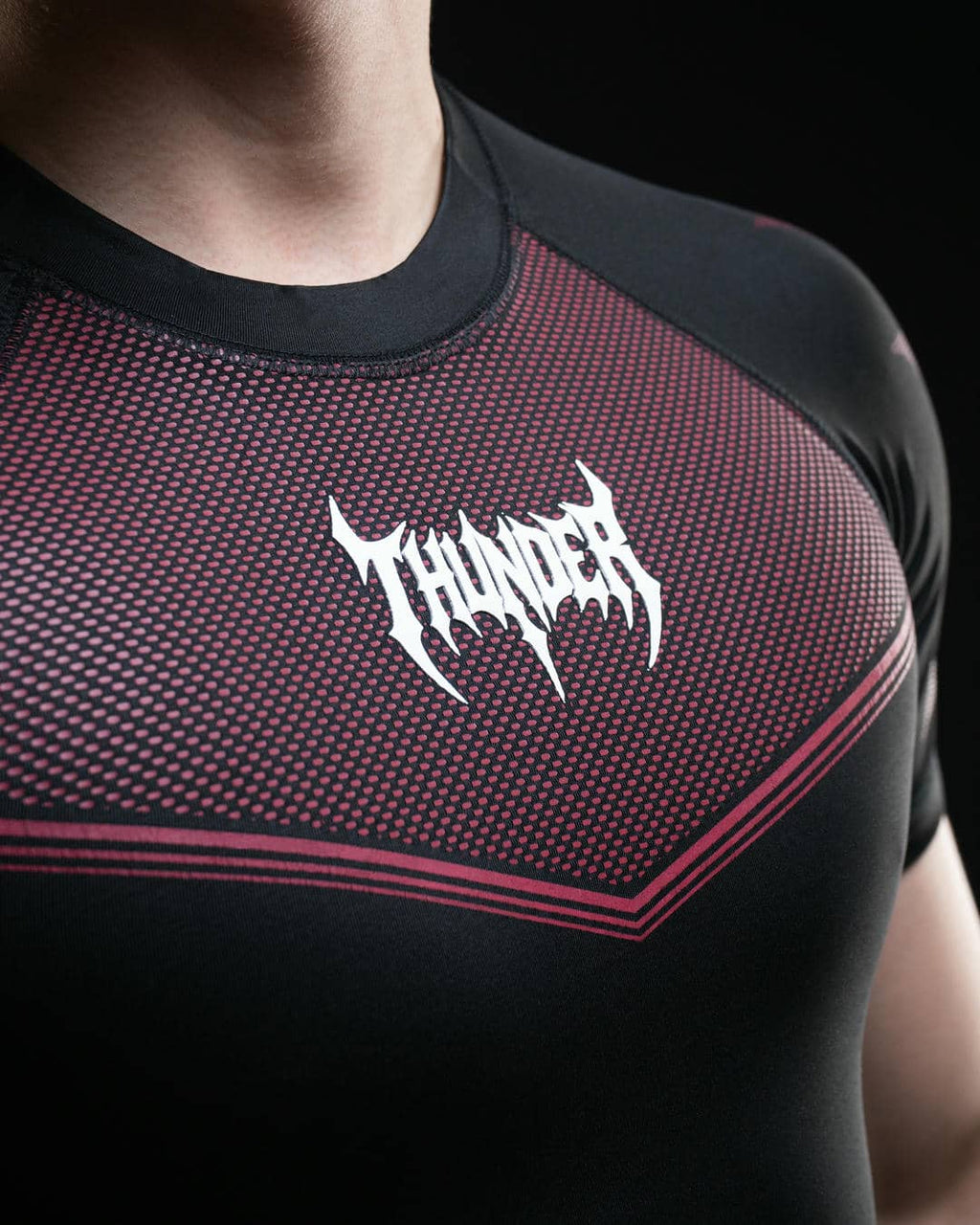 COMPRESSION FIT T-SHIRTS RED/BLACK (OVERLOAD T1)