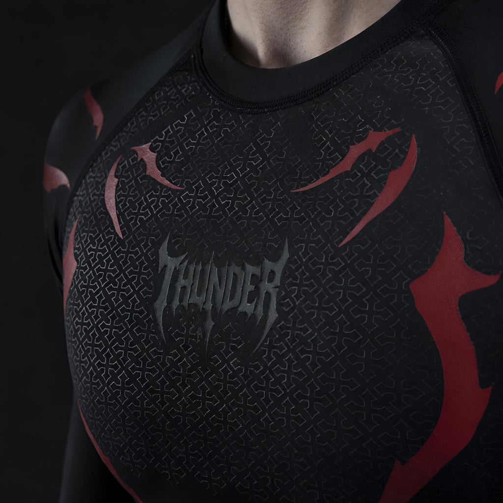 COMPRESSION LONG SLEEVE RED/BLACK