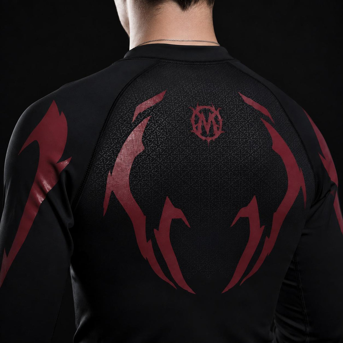 COMPRESSION LONG SLEEVE RED/BLACK